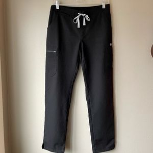 Women's Figs Scrub Pants: Yola Skinny Scrub Pants, Black, Size Small